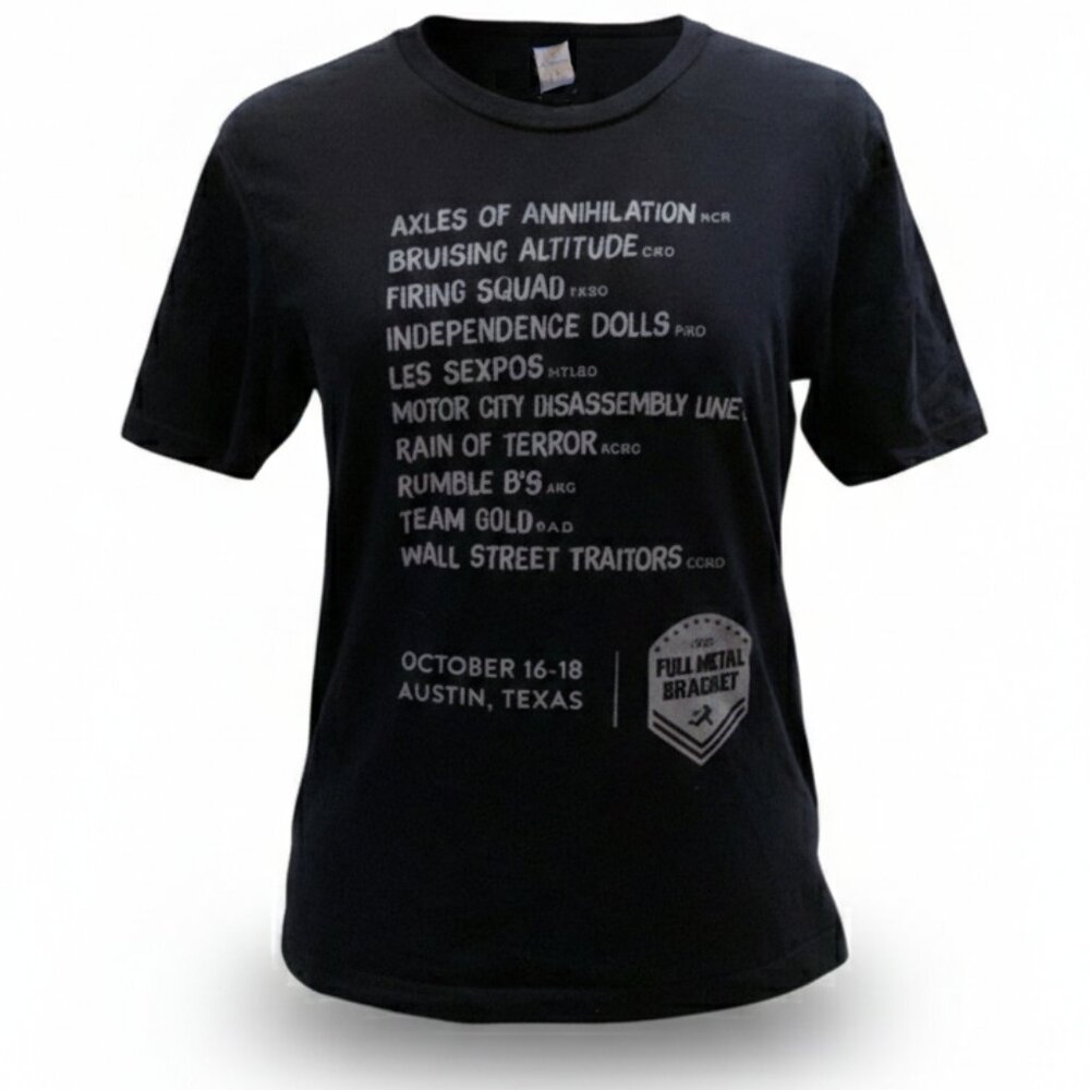 VINTAGE - Roller derby Full metal bracket tournament 2015 t-shirt - Men Small